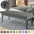 thumbnail image 2 of Jacquard Stretch Bench Cover For Dining Room Bedroom Spandex Anti-dirty Home Decor Washable Seat Protector, 2 of 7