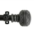 thumbnail image 1 of InStyleDesign  Helena Adjustable Curtain Rod Black 66 to 120 inch Black Finish, 1 of 4