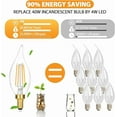 thumbnail image 2 of Nordic Hygge Dimmable E12 LED Candelabra Bulb, 2700K, 6-Pack, 2 of 5