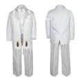thumbnail image 3 of New Born Baby Boy Teen Christening Baptism Formal White Paisley Suit Silver Gold Patch on Stole SM-20, 3 of 4