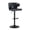 A-Black, variant on Adjustable Bar Stools Set of 2 Black PU Leather Gold Metal 35.4"-44" for Bar