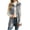 Gray, variant on QIYAGBSA Waffle Knit Vest for Women Long Sleeveless Cardigan Vest Button Down Lapel Collar Flap Pockets Side Slits Soft Layering Fall Spring Casual Errands Travel (Black, 2XL)
