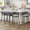 Gray Square-Footrest, variant on Andeworld 26'' Bar Stools with Woven Back set of 2, Modern Velvet Barstools with Upholstered Seating, Counter Height Barstool in U-Footrest, Gray