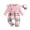 d-Pink, variant on AWZXDE Girls fashion rompers Ruffle Sleeve Ribbed Knit Plaid Patchwork Rompers Toddlers clothes for girls Bow Headband Complete Outfit Set Purple - 6-9 Months