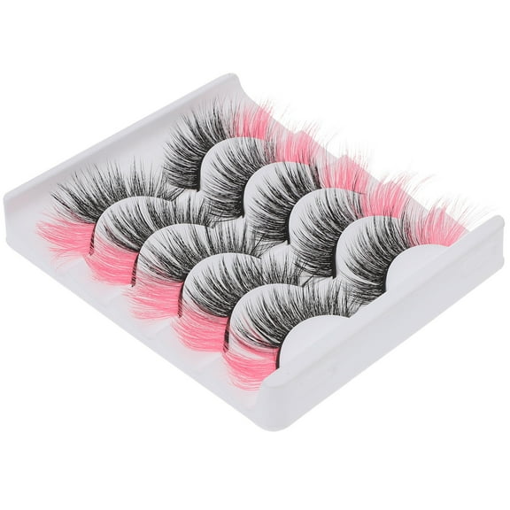 Soimiss Eyelash Set False Eyelashes Pink 5 Pairs