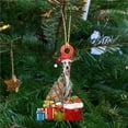 thumbnail image 3 of Naiovety Colgante de perro de Navidad Árbol de Navidad Letrero de Decoración colgante Regalo de decoración de Navidad para vecinos Amigos Kits de decoración para fiestas No.2 Naiovety HA040830-02, 3 of 6