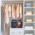 thumbnail image 4 of Yayeee Collapsible Cube Storage Bin with Lid Fabric Closet Decorative Basket with Handles, Black Astronaut, 4 of 7