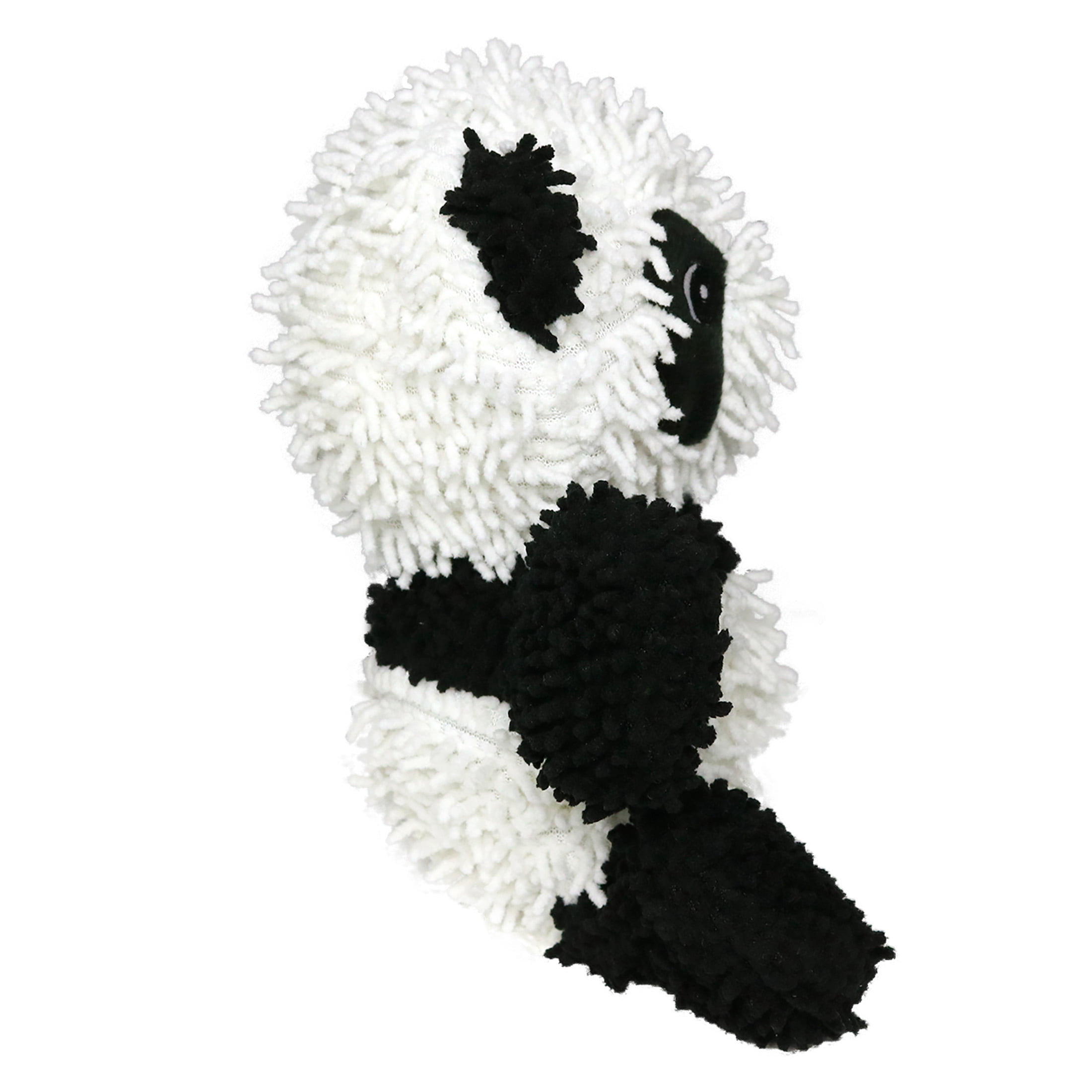 Mighty Microfiber Ball Med Panda Durable Plush Squeaky Dog Toy