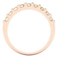 thumbnail image 5 of 0.81 ct Brilliant Round Cut Natural Morganite 14k Rose Gold Eternity Band SZ 4, 5 of 6