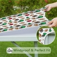 thumbnail image 6 of Football Helmets and Balls Pattern Square Fitted Tablecloth with Elastic Edge,Square Table Cover,Washable Elastic Table Cover for Home Kitchen Party Decor 34"x34", 6 of 6