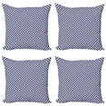 thumbnail image 1 of Ambesonne Geometric Throw Pillow Cover 4 Pack, Symmetrical Pattern, 24", Pale Blue Dark Blue, 1 of 2