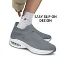 thumbnail image 6 of vibdiv Men's Sneakers Slip on Breathe Mesh Fitness Tennis Athletic Walking Shoes Dark Grey Size 13.5, 6 of 8