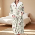 thumbnail image 5 of Long Sleeve Bathrobe for Women Fuzzy Women's Nightgowns & Sleepshirts Oversize Fitness Women's Robes House Womens Robe Beige, 5 of 5
