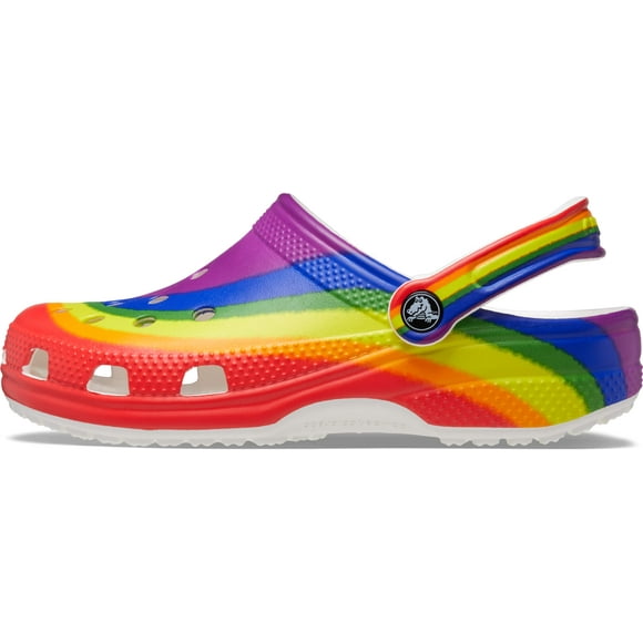 Crocs Unisex Men's and Women's Classic Rainbow Dye Clog, 13 US