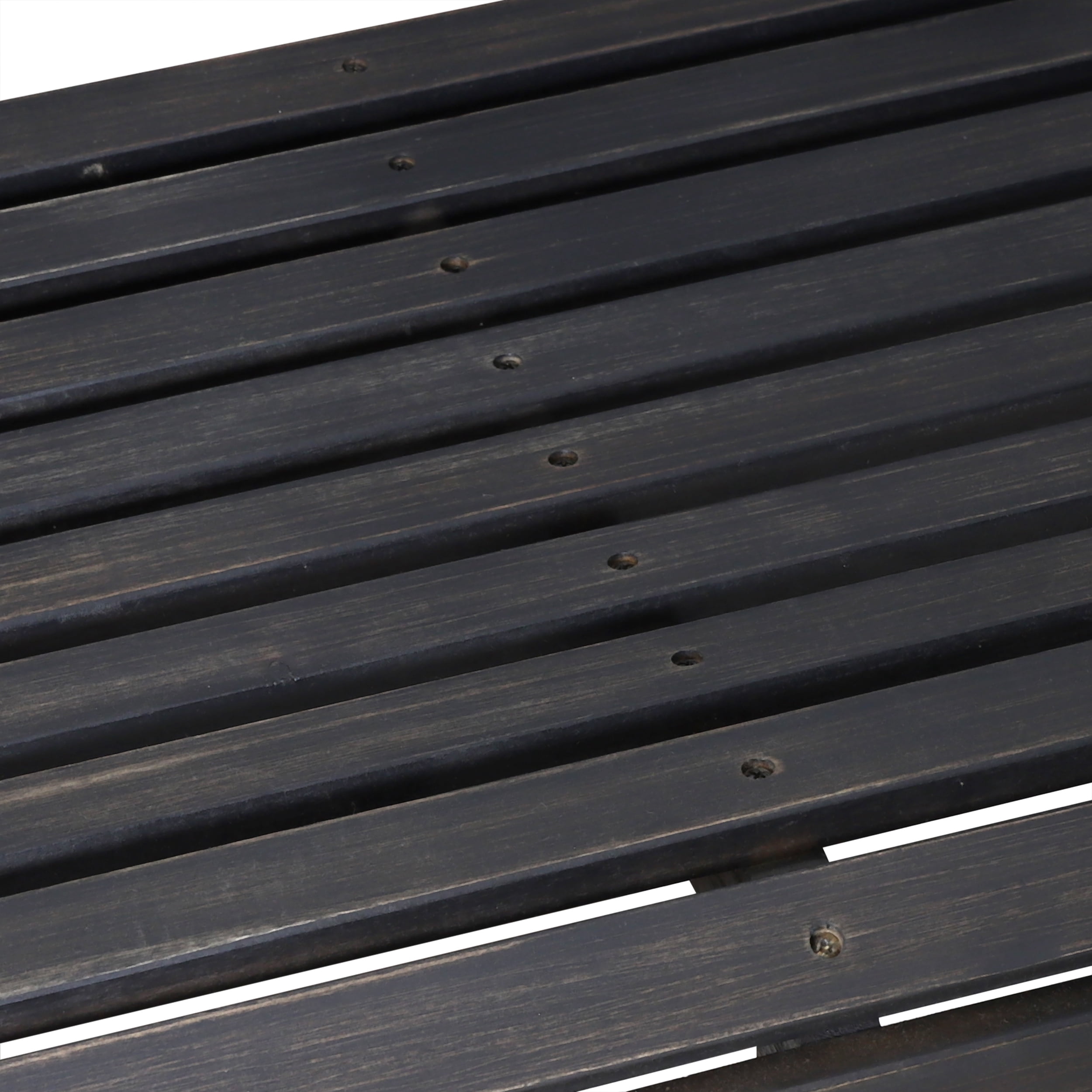 Kessler Acacia Wood Outdoor Hanging Porch Swing, Dark Gray