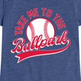 thumbnail image 3 of Instant Message - Take Me To The Ballpark - Toddler & Youth Girls Short Sleeve Graphic T-Shirt, 3 of 6