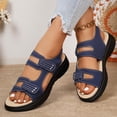 thumbnail image 5 of KEGIRLOM Women Fashionable And Casual Spring And Summer Outer Wear Comfortable Thick-Soled Beach Open-Toe Shoes With Straps Sandals Blue 5.5, 5 of 8