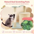 thumbnail image 2 of Choco Moon 49" Aesthetic Floral Kitten Tower w/Flower-Shaped Plush Perch, Cat Climbing Tower, Corner Cat Tree, Cat Condos for Indoor Cats-Multicolor, 2 of 9