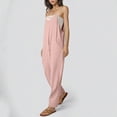 thumbnail image 4 of Lounge Pants Women Sevevn Womens Jumpsuits Casual Overalls Sleeveless Strap Rompers Travel Vacation Outfits Fall Fashion Clothes, 4 of 7