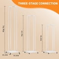thumbnail image 3 of Qunbio Rolling Pillow Storage Rack, Freestanding Adjustable Pillow Display Rack with Wheels for Home, Living Room, Bedroom, 76.9"x16.6"x16.6", 3 of 9