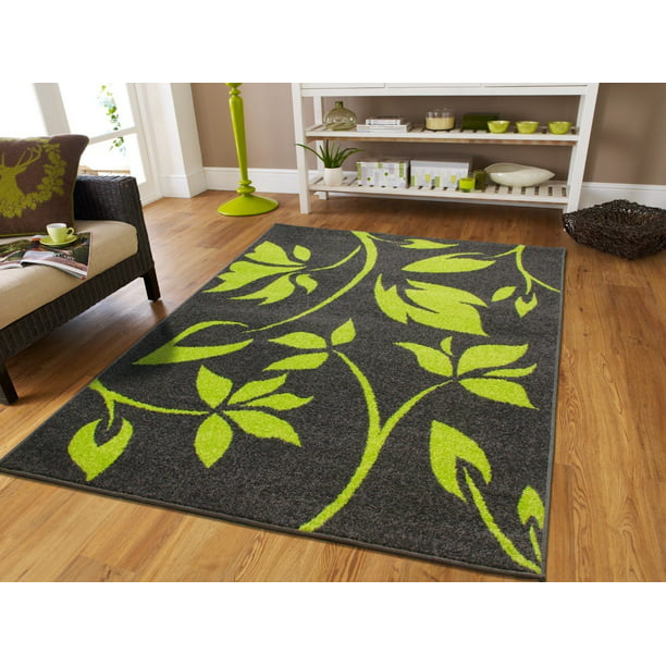 Fashion Green Rugs for Living Room Gray 5x7 Area Rugs Flowers Dynamix Modern Rug Floor Rugs