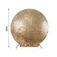 thumbnail image 3 of Efavormart Sparkly Gold Big Payette Sequin Backdrop Stand Cover for Round Wedding Arch - 7.5ft, 3 of 5