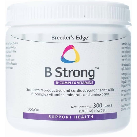 Revival Animal Health Breeder's Edge B Strong Powder, B Complex Vitamins for Dogs & Cats - 300 gm