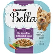 Purina Bella Natural Small Breed Wet Dog Food, Morsels in Sauce Filet Mignon Flavor, 3.5 oz. Tray