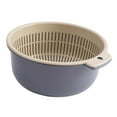 thumbnail image 5 of Food Strainer Vegetable Washing Drainage Basket Mixing Filter Use Thicken Material Sturdy Multifunctional Fruit Cleaning Basin for Noodles Large Violet, 5 of 9