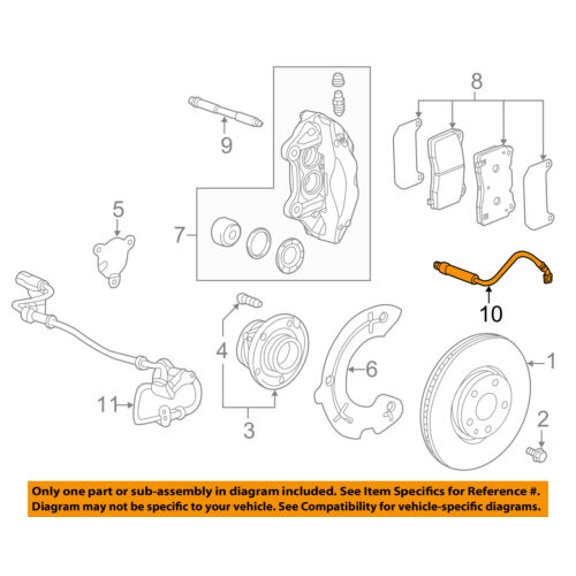 Chevrolet GM OEM 15-17 Corvette Front Brake-Flex Hose 20988186