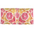 thumbnail image 7 of Yayeee Kitchen Curtains Tier Set of 2 Light Filtering 57"x24" Over Sink Window Panels, Pink Grapefruit Slices, 7 of 7