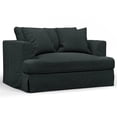 thumbnail image 3 of Pemberly Row 52" Fabric Slipcover Chair/A Half &Ottoman in Dark Gray, 3 of 8