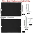 thumbnail image 2 of 18.9x13.8 Inch Camp Chair Replacement Fabric Portable Outdoor Kermit Folding Chair Seat Replacements Black Waterproof Oxford Cloth High Back Camping Chair Cover for Hiking Backpacking Sport, 2 of 9