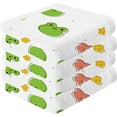 thumbnail image 2 of Dreamtimes 6 PCS Cute Frog Baby Washcloths Towel Set, Highly Absorbent & Soft Cotton Wash Cloths 12"x 12" Face Hand Towels for Bathroom, Multi-Purpose Fingertip Towels, 2 of 7