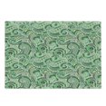 thumbnail image 1 of East Cutting Board, Classic Design Swirl Doodle Floral Illustration Curvy Outline Style Retro, Decorative Tempered Glass Cutting and Serving Board, Large Size, Black Green, by Ambesonne, 1 of 1