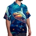 thumbnail image 2 of Starry Shark Men's Hawaiian Printed Short Sleeve Button Down Casual Beach Shirt's, Unisex, 2 of 6