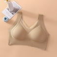 thumbnail image 2 of Everyday Bras for Women Womens Workout Bras plus Size Sports Bra Sports Bras for Running Sports Bra Padded Bra Strapless for Women Low Sports Bra Seamless Bras Bras Pack Bush up Bra Khaki 2XL, 2 of 6