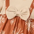 thumbnail image 2 of PatPat Baby Girl Bow Front Plant Print Rib-knit Panel 2 In 1 Jumpsuit, 2 of 5