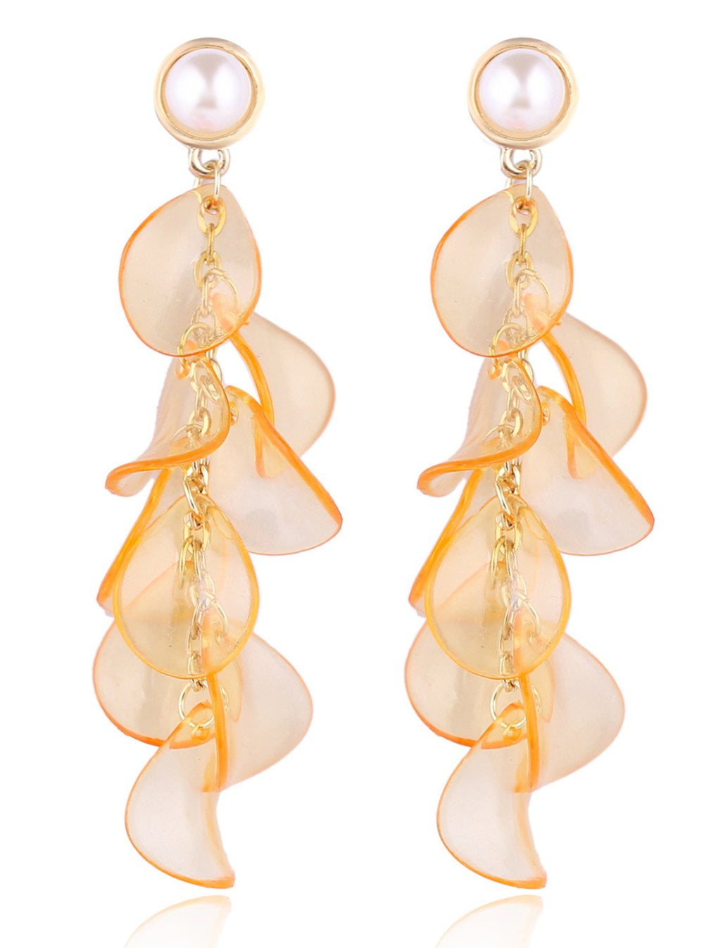 Fashion Crystal Flower Tassel Ear Stud Earrings Dangle Drop Wedding Jewelry LC 
