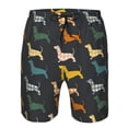 thumbnail image 4 of Naloa Plaid Dachshund Men's Beach Shorts, Surfing shorts, Swim trunks, Quick Dry Swim Trunks for Surfing Beach Fun - Medium, 4 of 9
