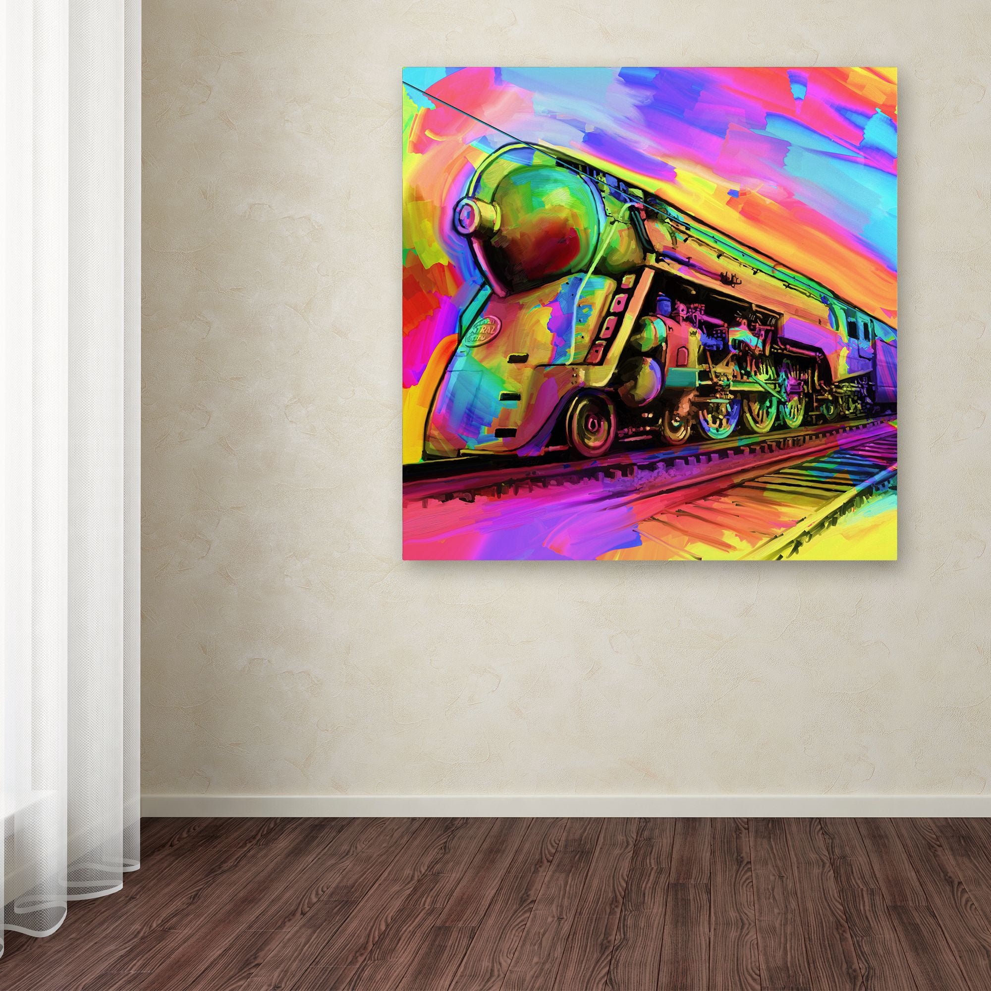 Trademark Fine Art 'Pop Art Train' Canvas Art by Howie Green