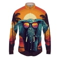 thumbnail image 5 of Camisa con solapa de animal para hombre, estampado de elefante en 3D, camisas casuales de moda para hombre y mujer, camisas de manga larga con botones, ropa de calle de gran tamaño unisex, 5 of 5
