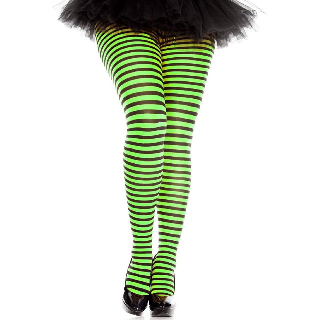 Zhengup Women's Opaque Striped Tights