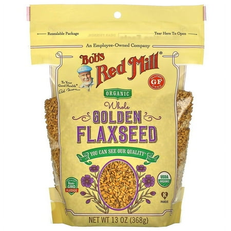 Bob's Red Mill, Whole Golden Flaxseed, 13 oz (Pack of 2)