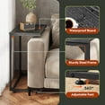 thumbnail image 5 of C-Shaped End Table, Small Side Tables for Sofa, Wide Couch Table That Slide Under, Laptop Snack Table for Living Room, Bedroom, Home Office, 5 of 6