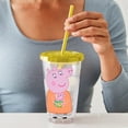 thumbnail image 3 of CafePress - Peppa Pig: Holding Baby - 16 Ounce Classic Clear Insulated Double Wall Tumbler Cup with Lid Straw , Reusable, 3 of 5