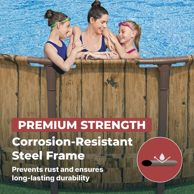 Coleman Power Steel 22 ft. x 52 in. Round Metal Frame Above Ground