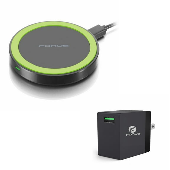 USB 18W Fast Home Wall USB Adapter w 7.5W and 10W Fast Wireless Charger L9Z for iPhone 11 Pro Max - BLU G9 Pro - BOLD N1 - Google Pixel 4 XL - LG G8X ThinQ - Samsung Galaxy Note 10 Plus Fold