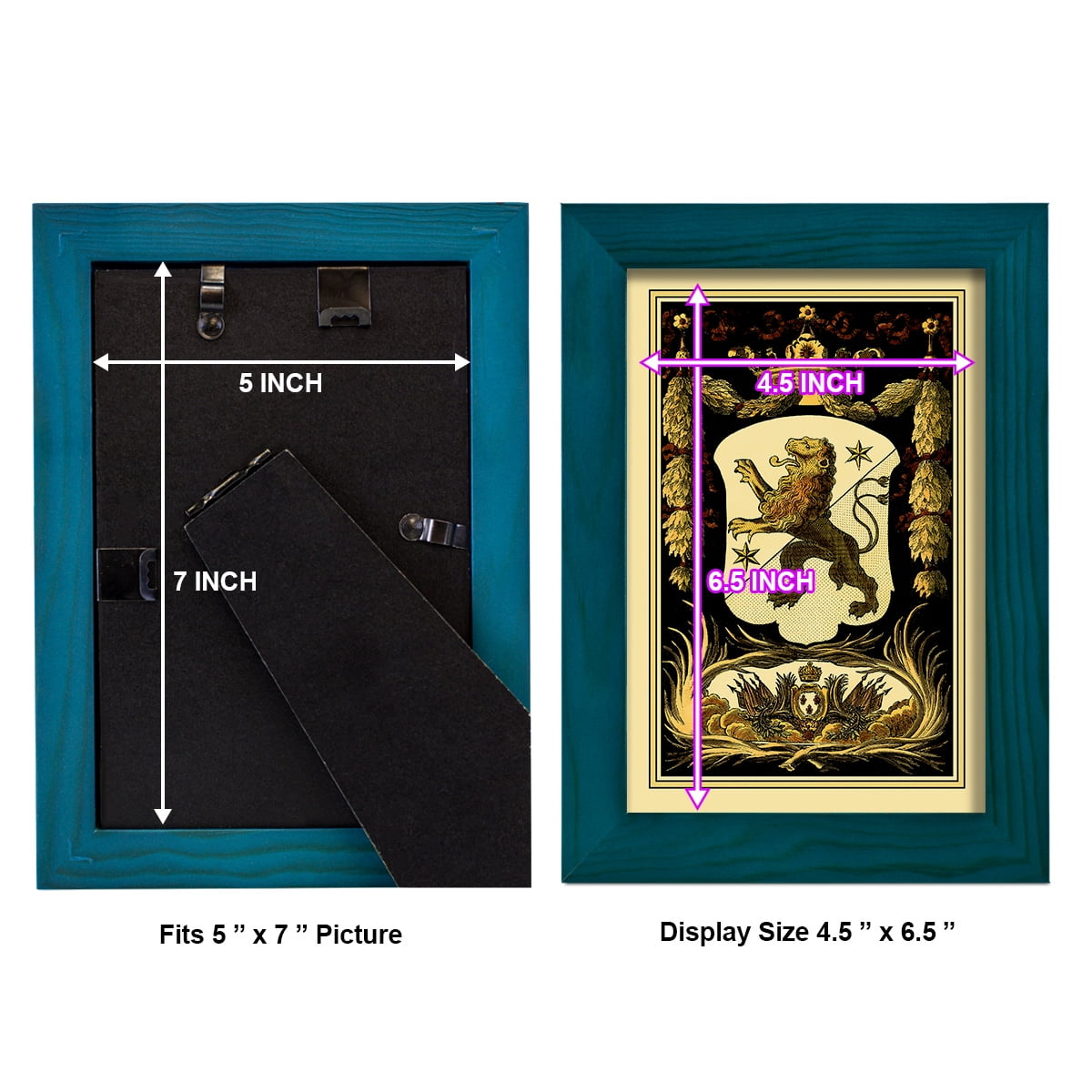 Family Crest III -Framed Print w/glass-Ocean Blue