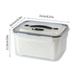 thumbnail image 3 of Caja de picnic portátil para exteriores, cesta de drenaje de doble capa para picnic, cesta para lavar verduras, nevera, caja de conservación de alimentos frescos., 3 of 5